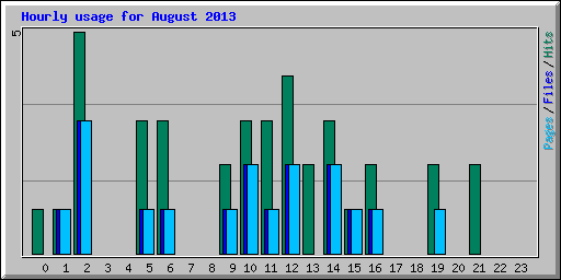 Hourly usage for August 2013